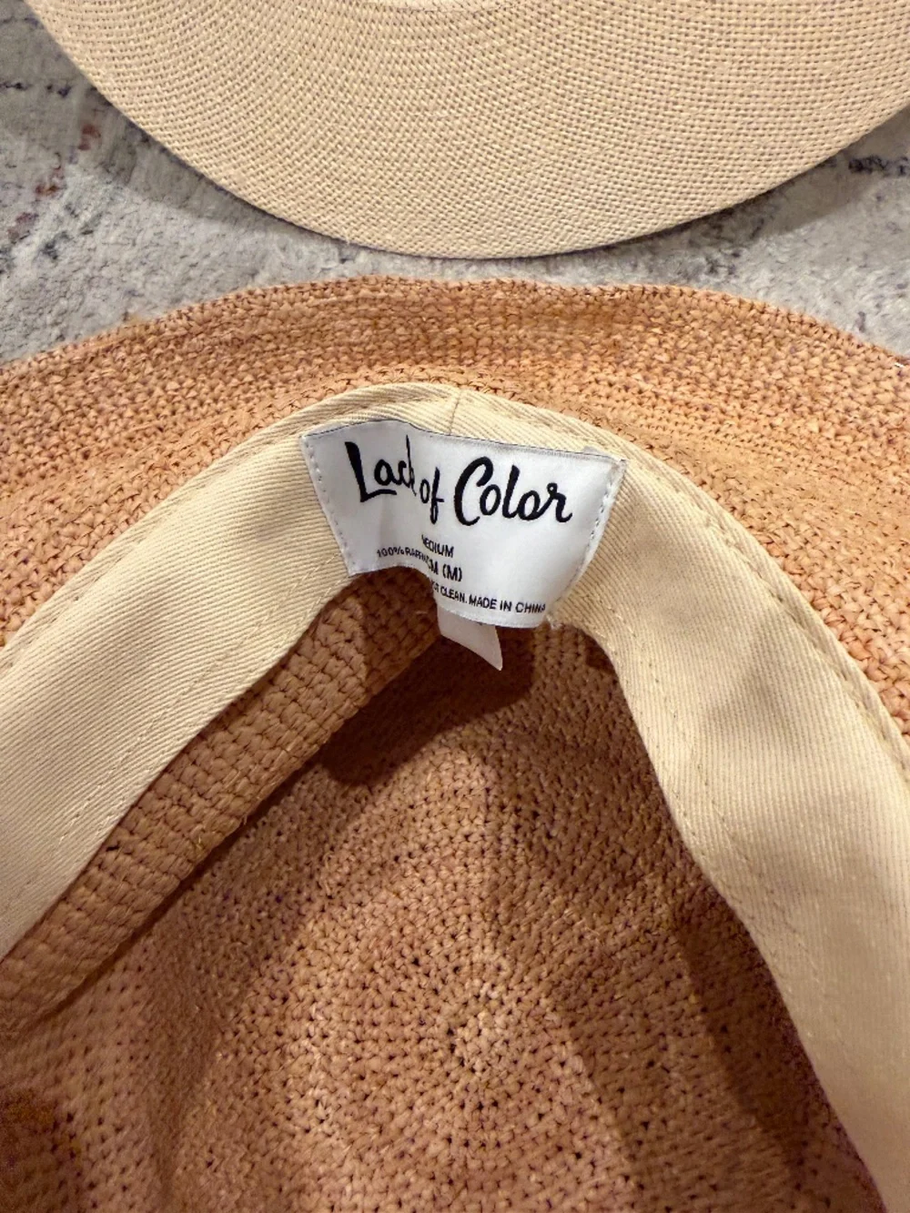 Lack of Color Natural Raffia Wide Brim Sun Hat Size Medium